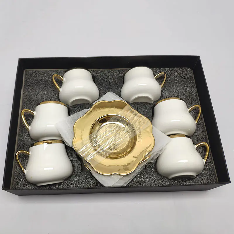 Wholesale 12Pcs/set Ceramic Tea Cup and Saucer