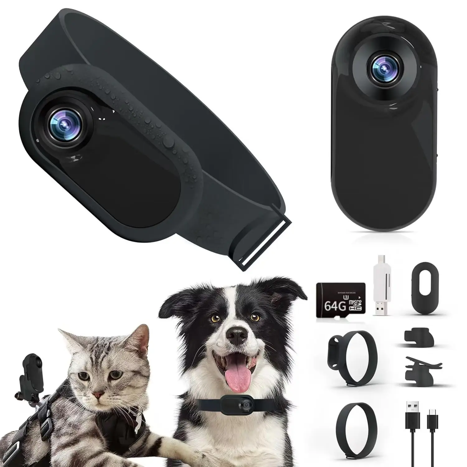 Wholesale ABS 64GB Cat Camera Collar