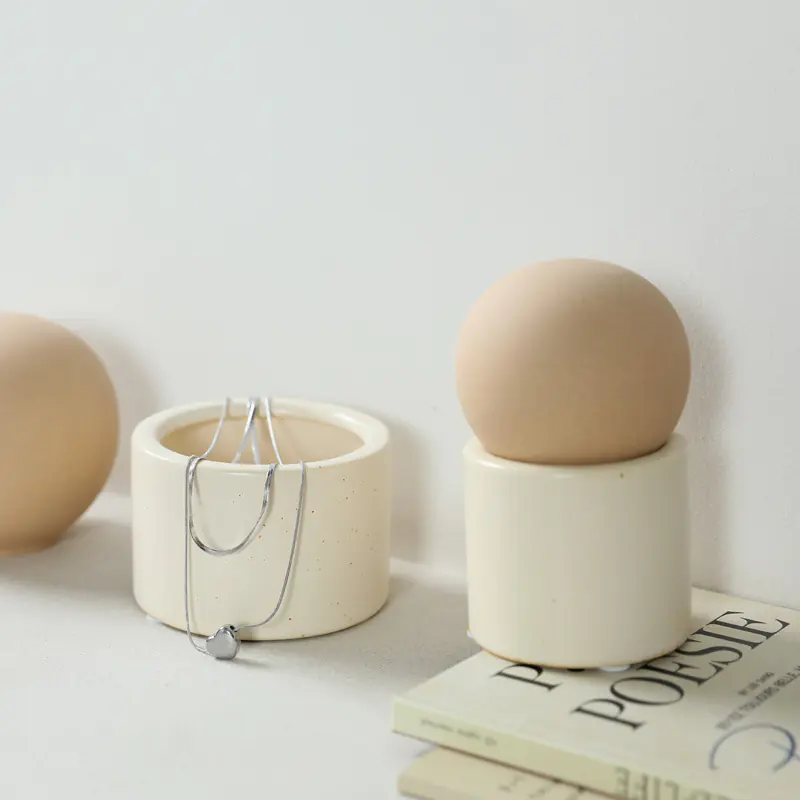 Wholesale Cylinder Ceramic Jar with Lid