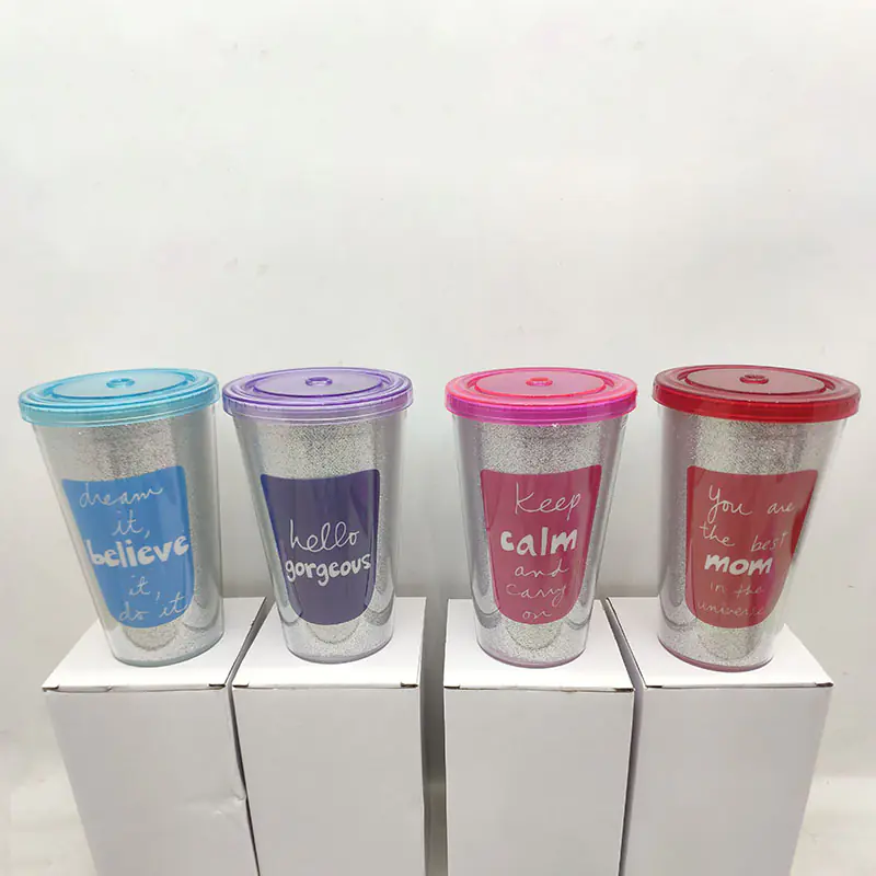 Wholesale Plastic Tumbler with Lid and Straw - Image 2
