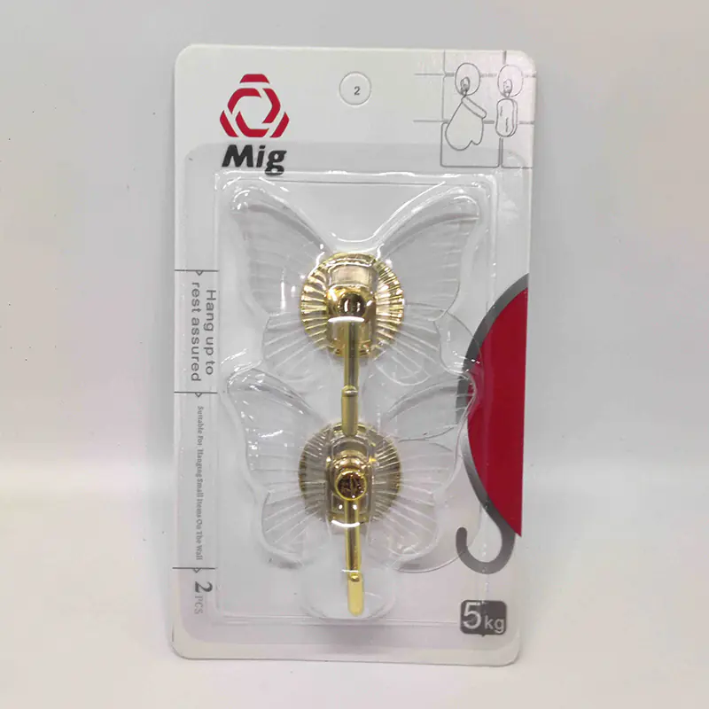 Wholesale 2Pcs/set Butterfly Wall Hooks