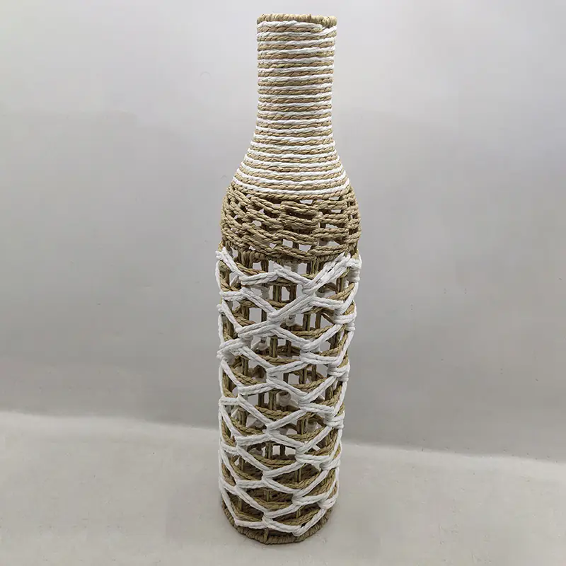 Wholesale 15x60cm Paper Rope Iron Rustic Vase