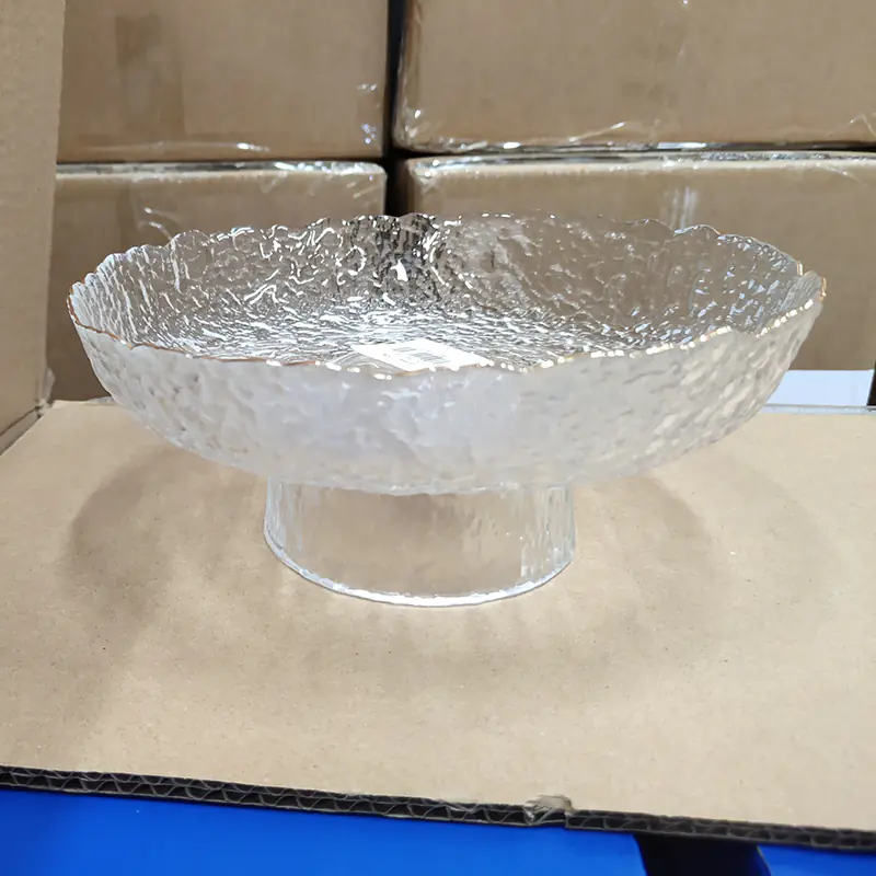 Wholesale Footed Glass Fruit Bowl