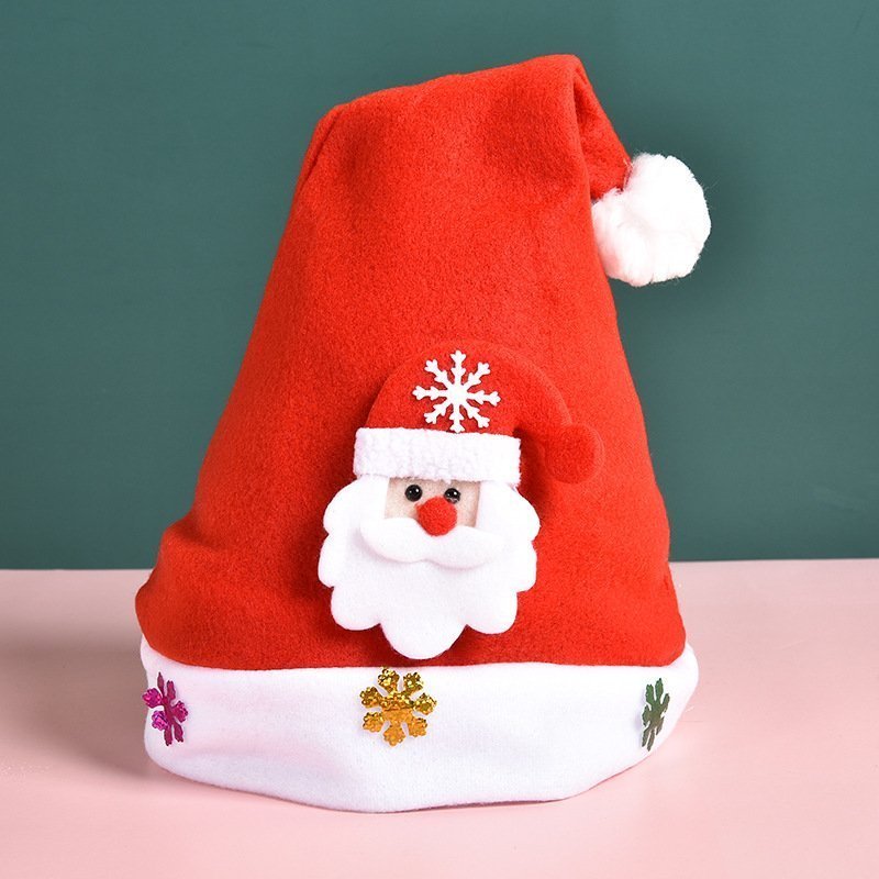 Christmas Hat, Santa Hat, Xmas Holiday Hat for Adults, Touch Soft and Comfortable Velvet Thickened Santa Hats for Christmas New Year Holiday Party Supplies