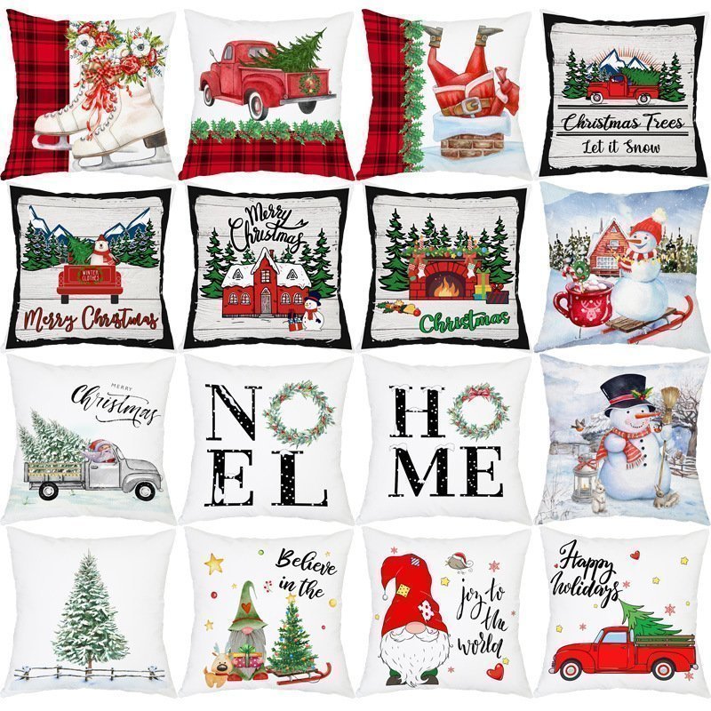 Snow Winter Holiday Cushion Case Decoration for Sofa