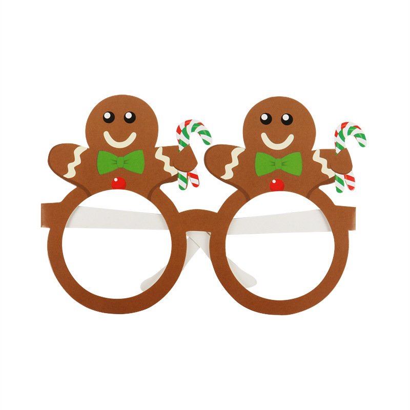 Factory Christmas party paper glasses frame Santa Claus Snowman costume party gift photo props - Image 10