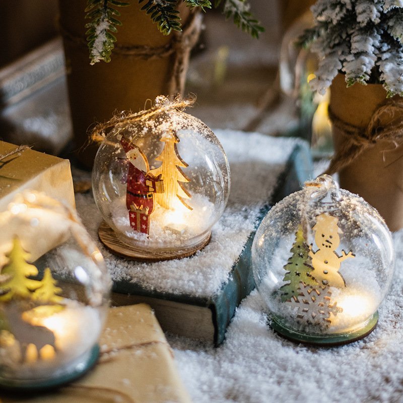 Hot selling Christmas glass decoration ball with light
