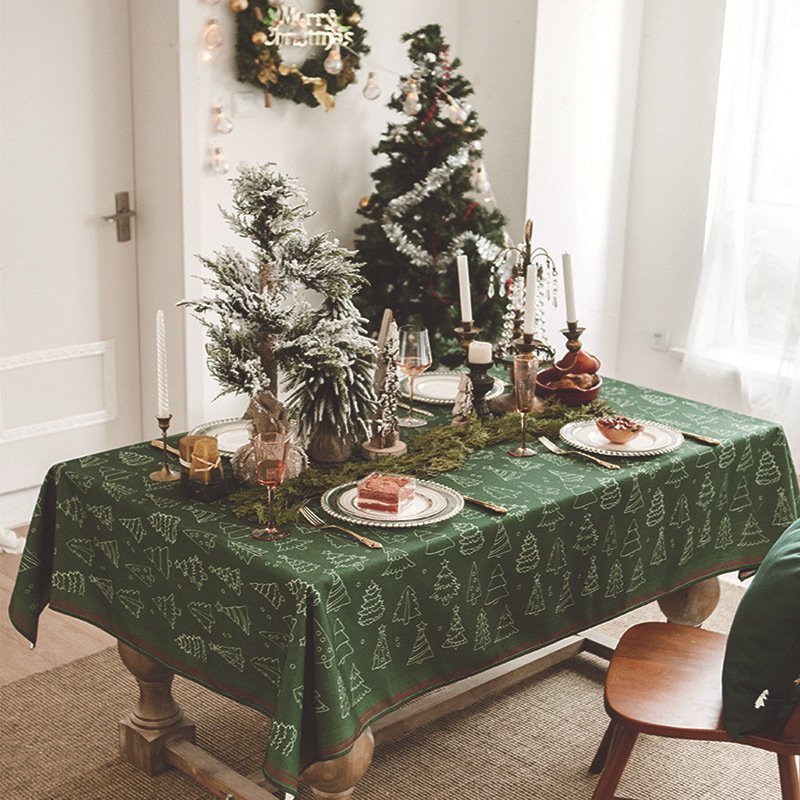 Nordic thicken Xmas table cloth
