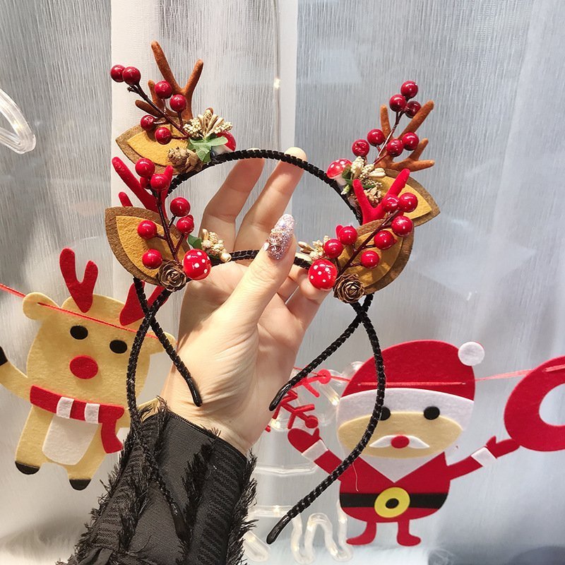 Christmas New reindeer deer Lady headband – Deer Christmas headband Antlers headband ears