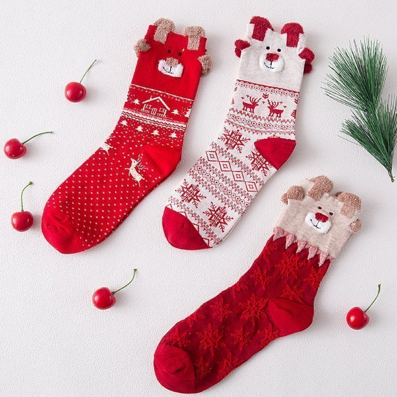 Christmas hot selling red socks