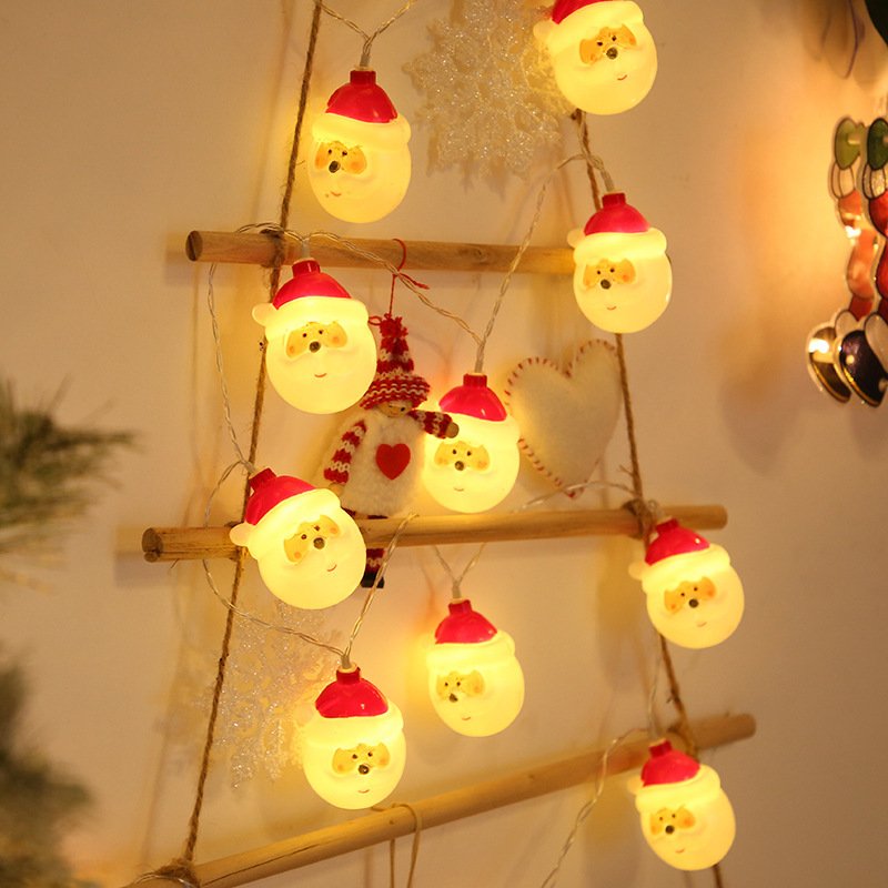 1.5meters LED Xmas Twinkle Lights Fairy String Lights Battery Operated Light String Candy Santa Christmas Tree Lights for Home Garden Indoor Outdoor Décor - Image 3