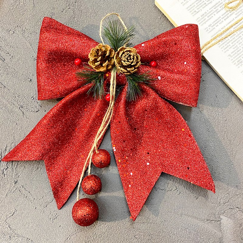 Christmas pearl cotton bow - Image 2