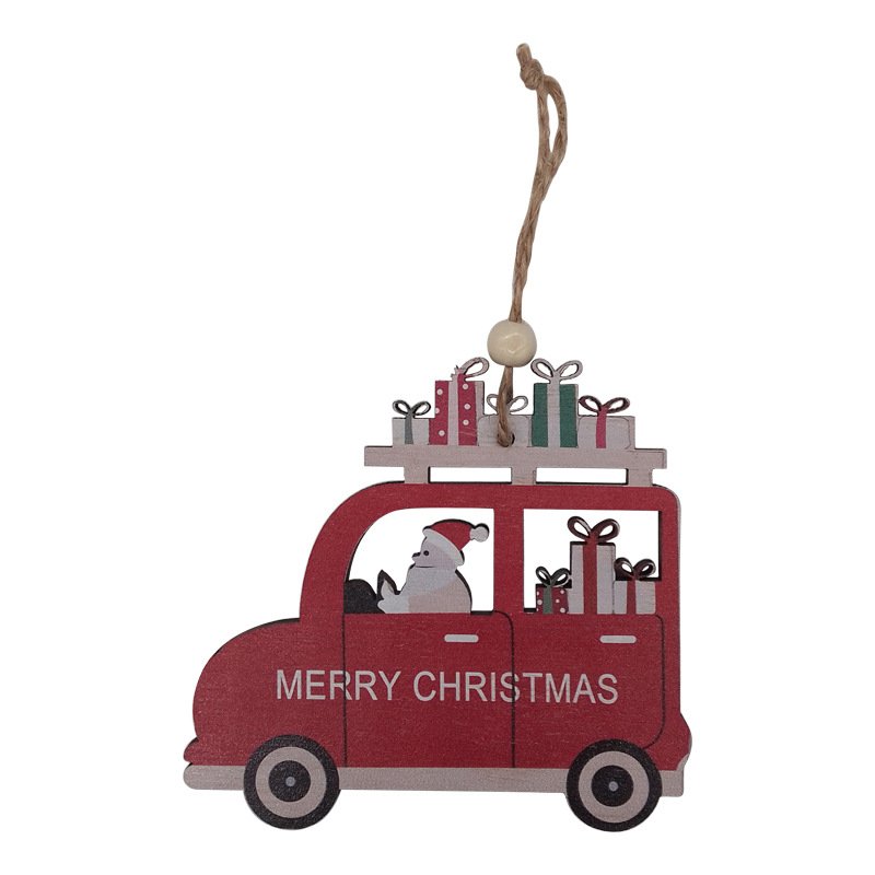 24 Pcs Christmas Tree Santa Ornaments Decorations, Joy Wooden Hanging Ornaments, Peppermint Xmas Hanging Sign with Ropes - Image 4