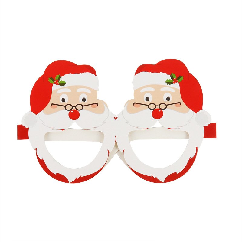 Factory Christmas party paper glasses frame Santa Claus Snowman costume party gift photo props - Image 9