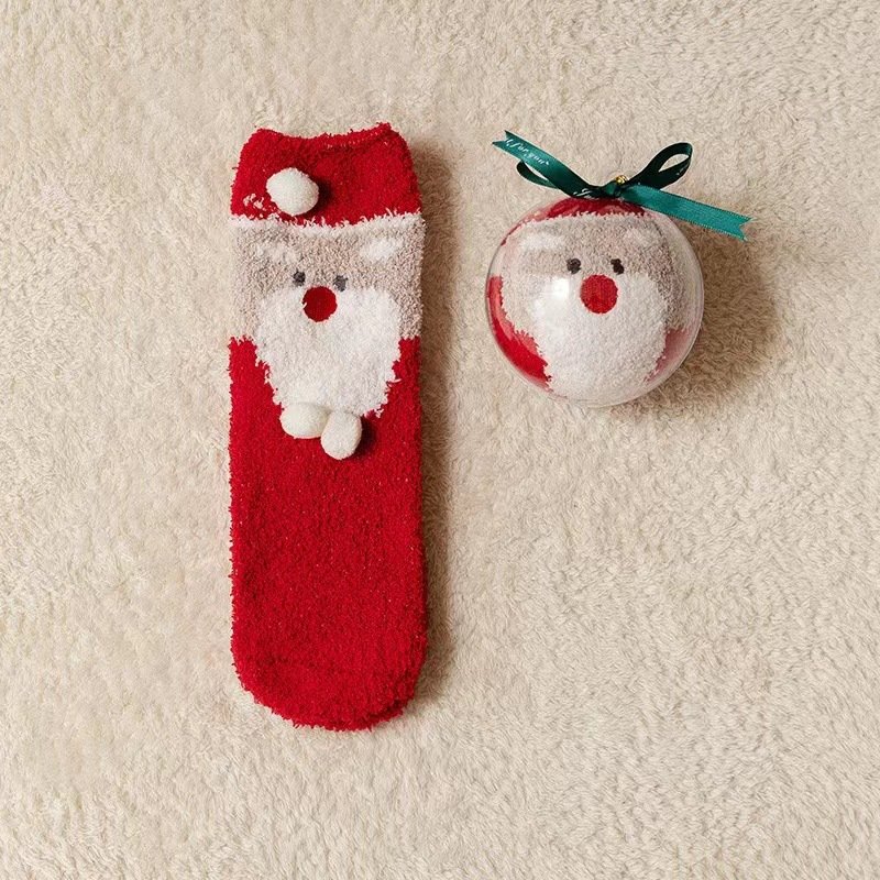 Womens Christmas Fuzzy Socks Winter Warm Cozy Socks - Image 2