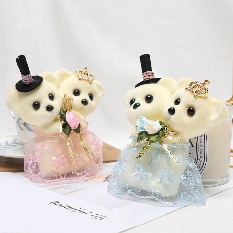 Valentine’s Day 13cm Ice cream one-piece bear Two bears couple bears - Image 2