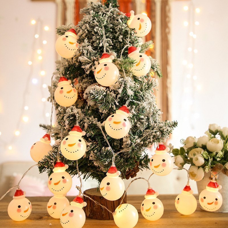 1.5meters LED Xmas Twinkle Lights Fairy String Lights Battery Operated Light String Candy Santa Christmas Tree Lights for Home Garden Indoor Outdoor Décor