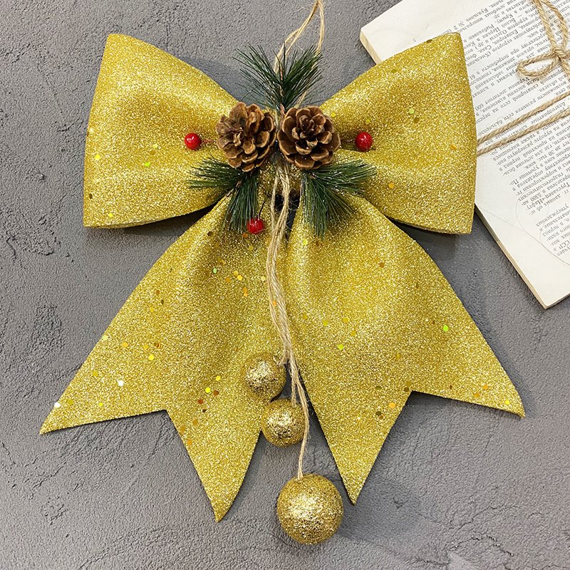 Christmas pearl cotton bow - Image 3