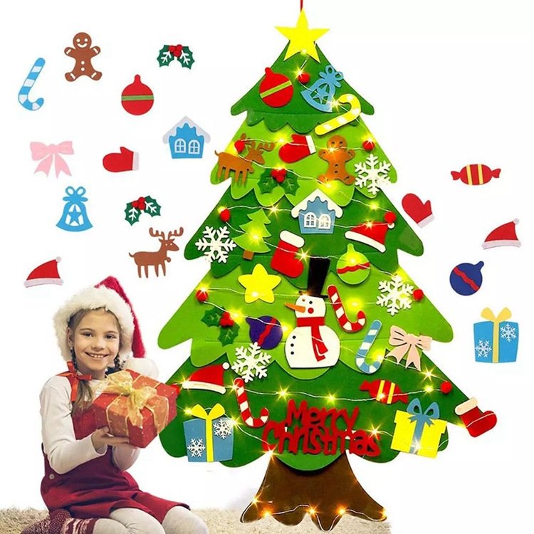 DIY Felt Christmas Tree Set with Ornaments for Kids - Image 2