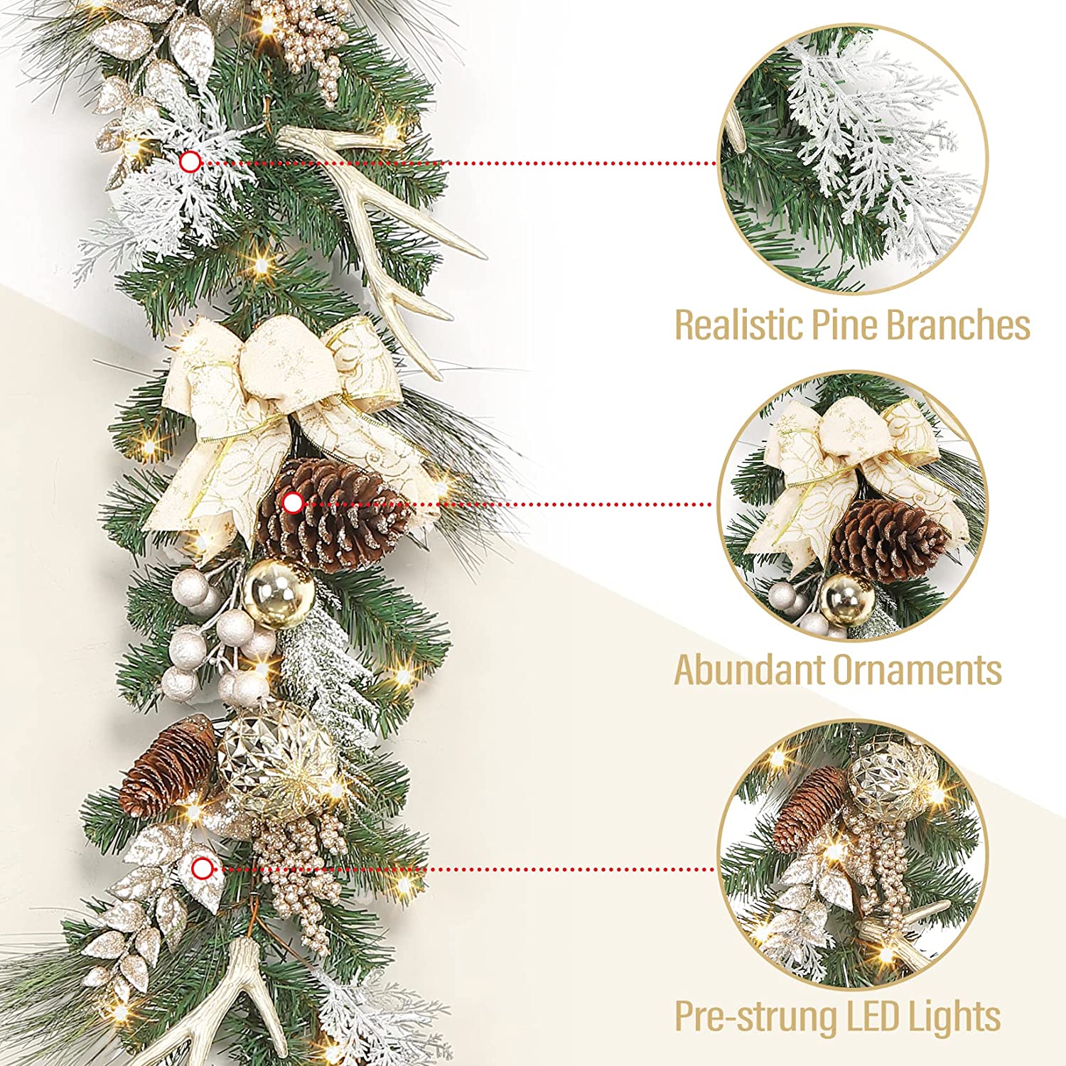 Christmas garland outdoor and indoor - Image 4