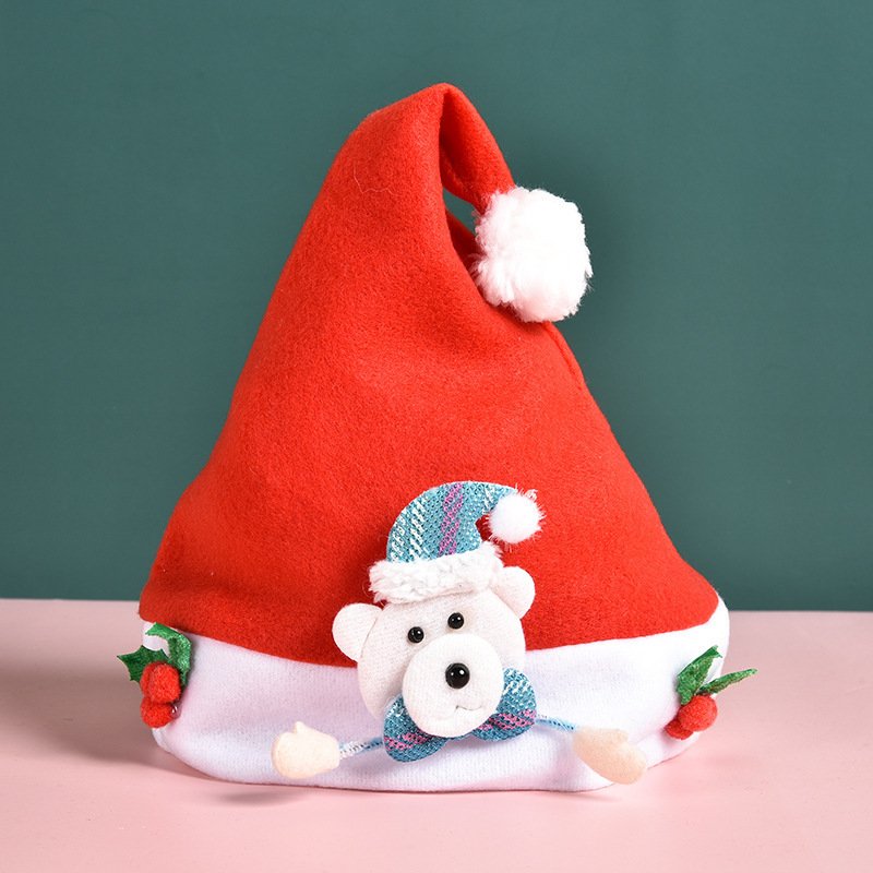Christmas Hat, Santa Hat, Xmas Holiday Hat for Adults, Touch Soft and Comfortable Velvet Thickened Santa Hats for Christmas New Year Holiday Party Supplies - Image 3