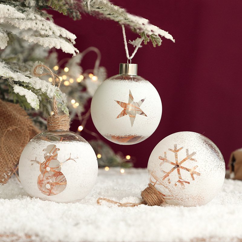 Christmas Ornament 2023, Christmas Commemorative White Glass Ball Ornament