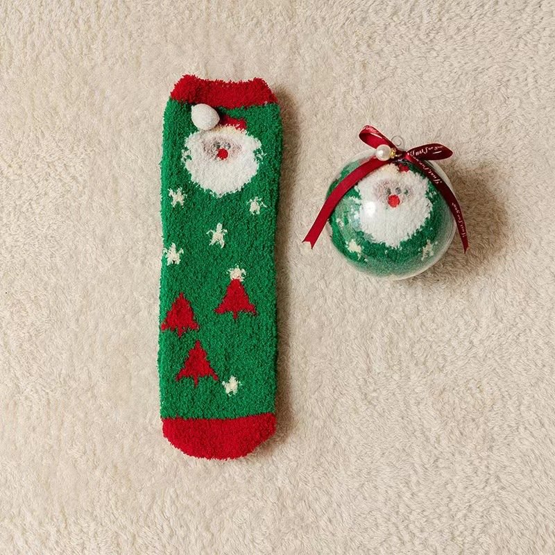 Womens Christmas Fuzzy Socks Winter Warm Cozy Socks - Image 3