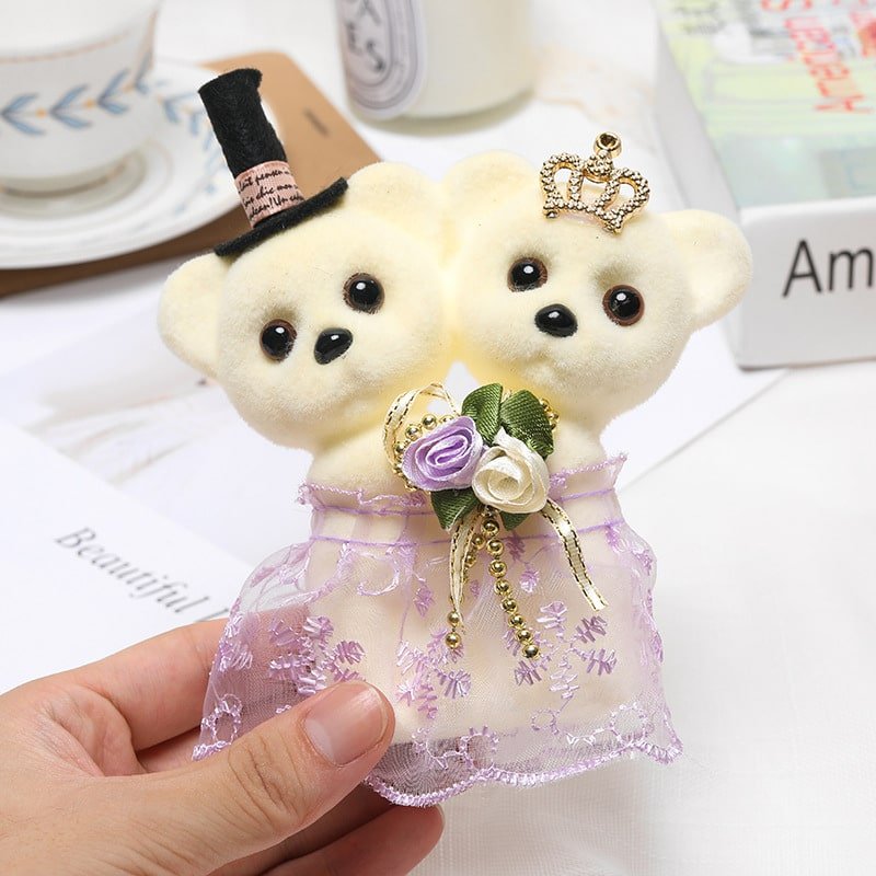 Valentine’s Day 13cm Ice cream one-piece bear Two bears couple bears - Image 3