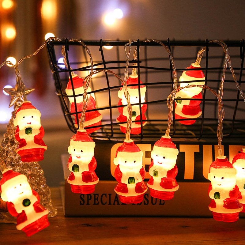 1.5meters LED Xmas Twinkle Lights Fairy String Lights Battery Operated Light String Candy Santa Christmas Tree Lights for Home Garden Indoor Outdoor Décor - Image 7