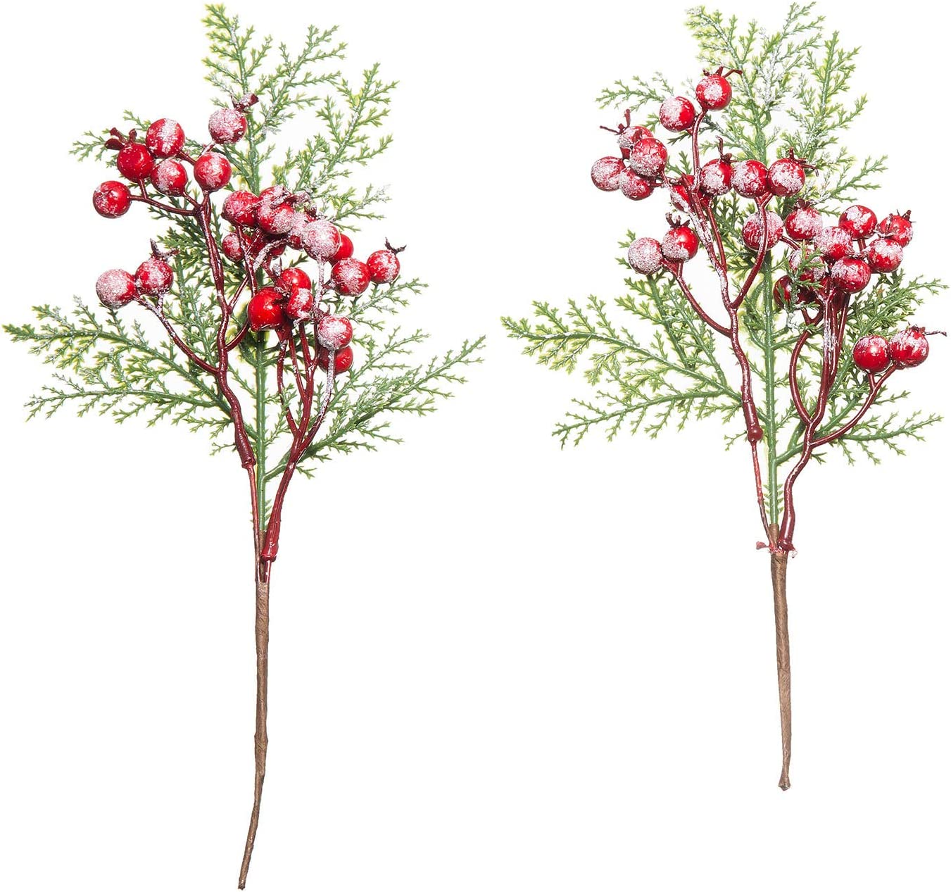 Christmas picks with berry stems pinecones - Image 5