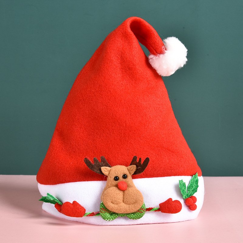 Christmas Hat, Santa Hat, Xmas Holiday Hat for Adults, Touch Soft and Comfortable Velvet Thickened Santa Hats for Christmas New Year Holiday Party Supplies - Image 4