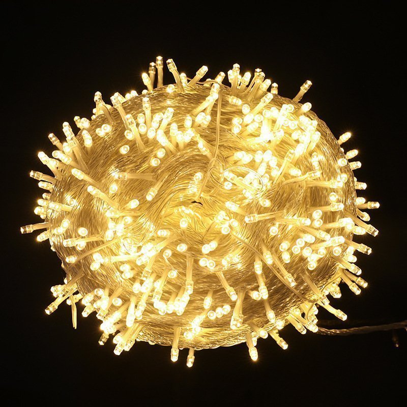 100 LED Christmas String Lights Outdoor/Indoor, Extendable Green Wire, Super Bright with 8 Modes, Waterproof Fairy String Lights for Xmas Tree Holiday Party Garden