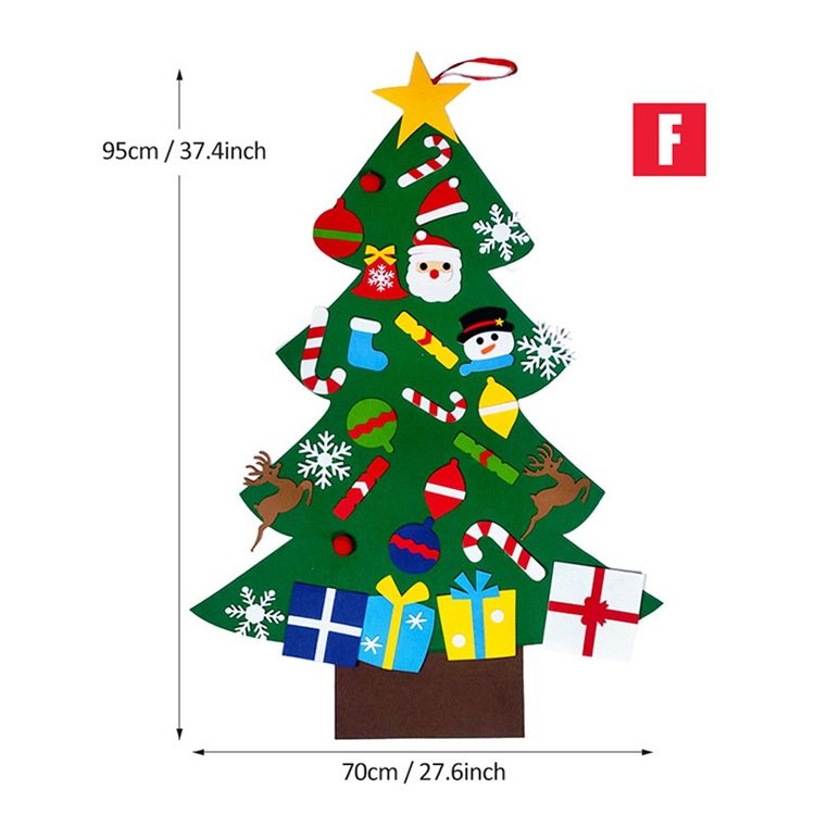 DIY Felt Christmas Tree Set with Ornaments for Kids - Image 4