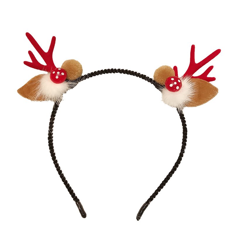 Christmas New reindeer deer Lady headband – Deer Christmas headband Antlers headband ears - Image 5