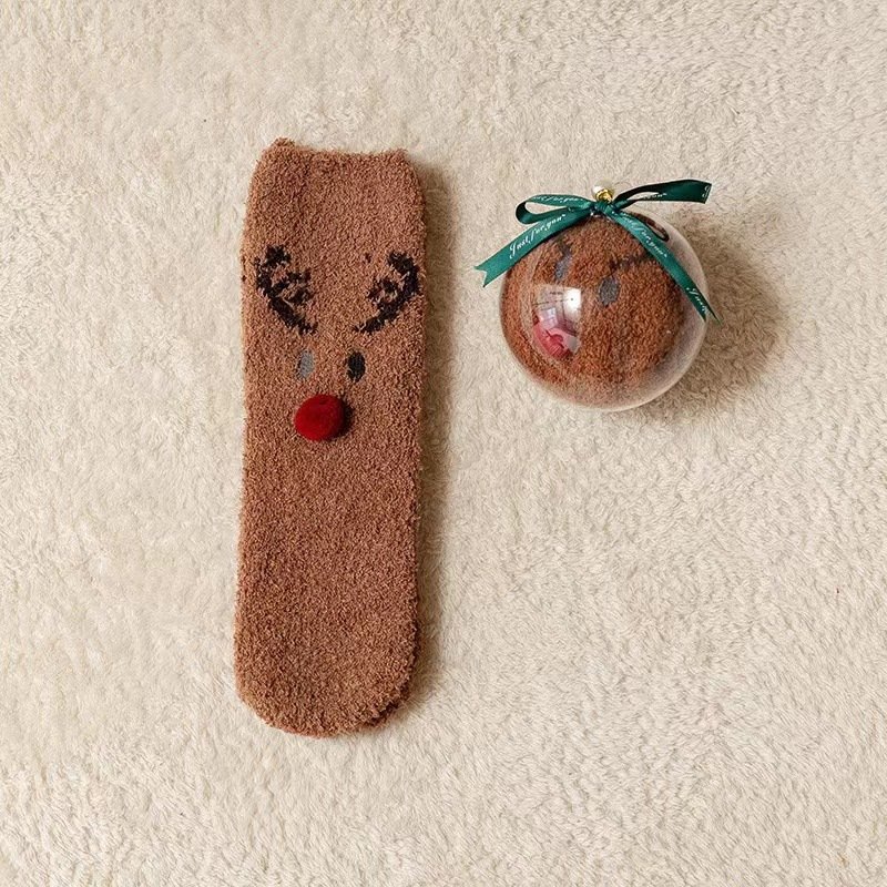 Womens Christmas Fuzzy Socks Winter Warm Cozy Socks - Image 5