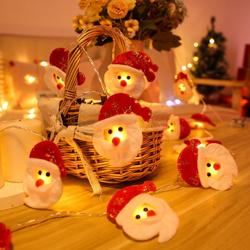 1.5meters LED Xmas Twinkle Lights Fairy String Lights Battery Operated Light String Candy Santa Christmas Tree Lights for Home Garden Indoor Outdoor Décor - Image 6