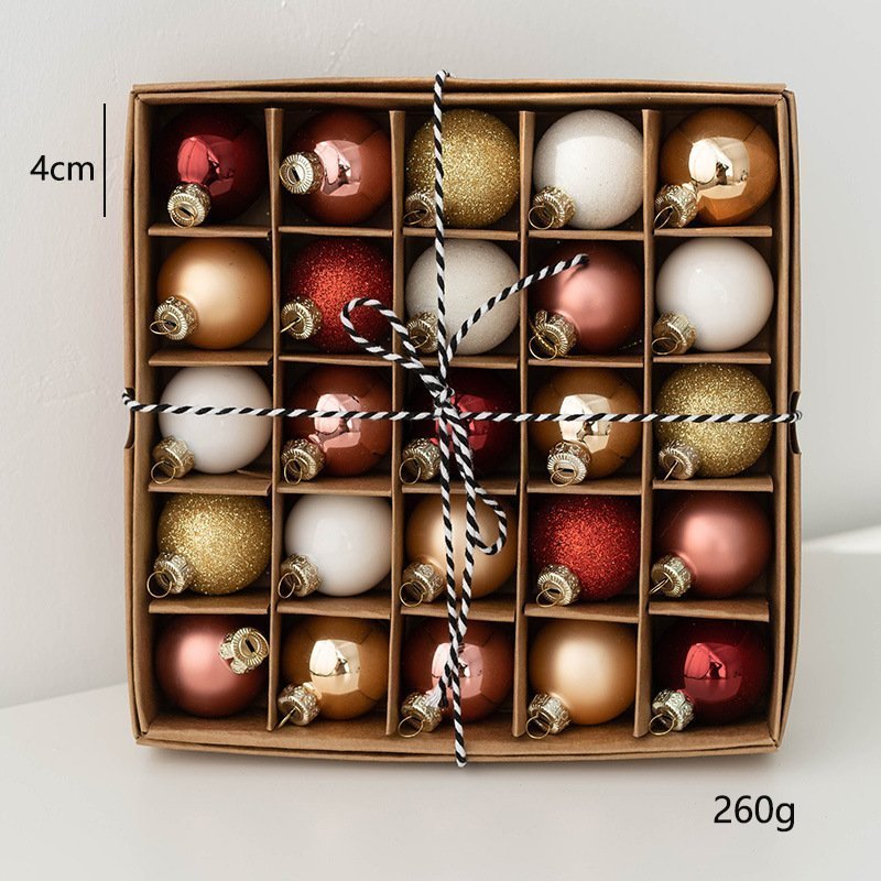 1 inch Colorful Glass Ball Christmas Ornaments Set of 25 Balls - Image 6