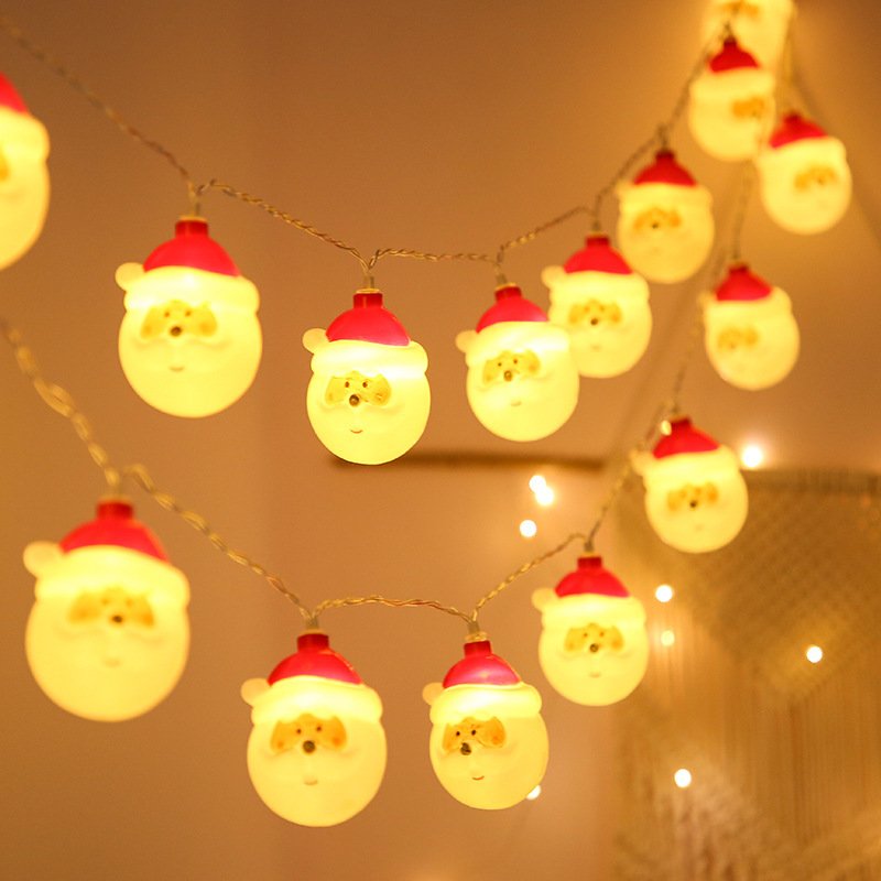 1.5meters LED Xmas Twinkle Lights Fairy String Lights Battery Operated Light String Candy Santa Christmas Tree Lights for Home Garden Indoor Outdoor Décor - Image 5