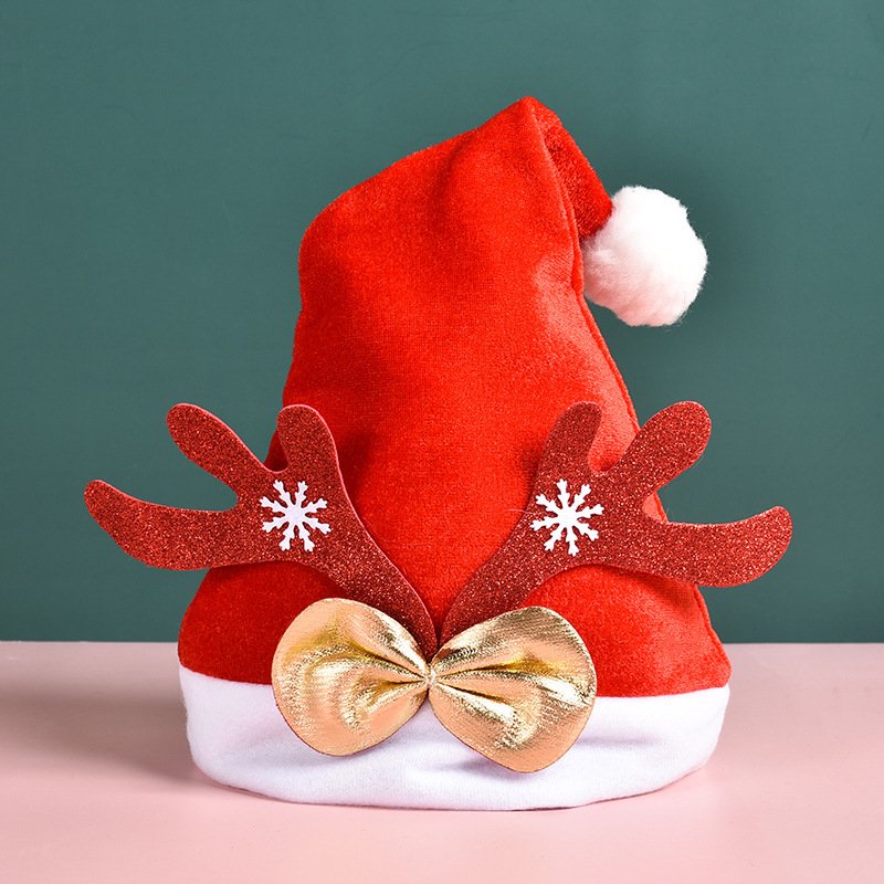 Christmas Hat, Santa Hat, Xmas Holiday Hat for Adults, Touch Soft and Comfortable Velvet Thickened Santa Hats for Christmas New Year Holiday Party Supplies - Image 6