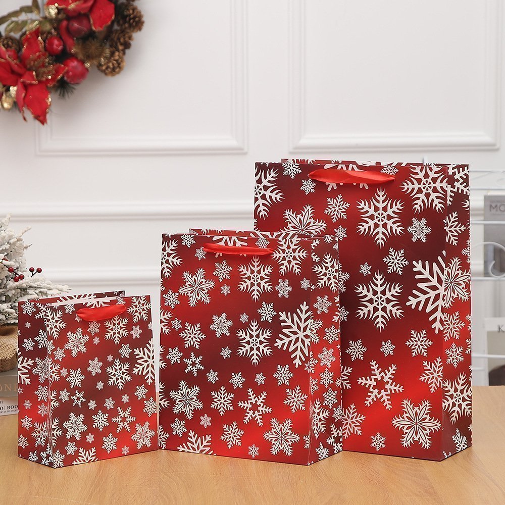 3 pcs Paper Gift Bags with Ribbon handle