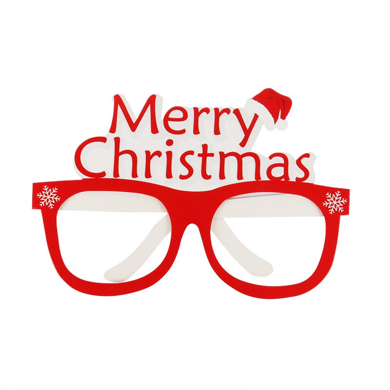 Factory Christmas party paper glasses frame Santa Claus Snowman costume party gift photo props - Image 6