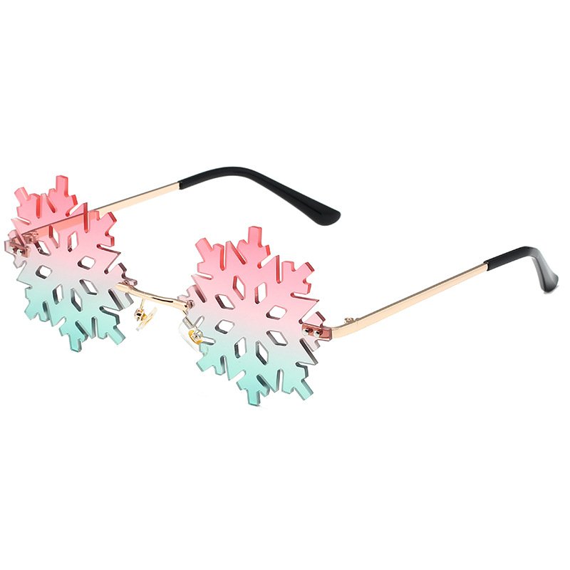 China newest Christmas snowflake glasses for the party props