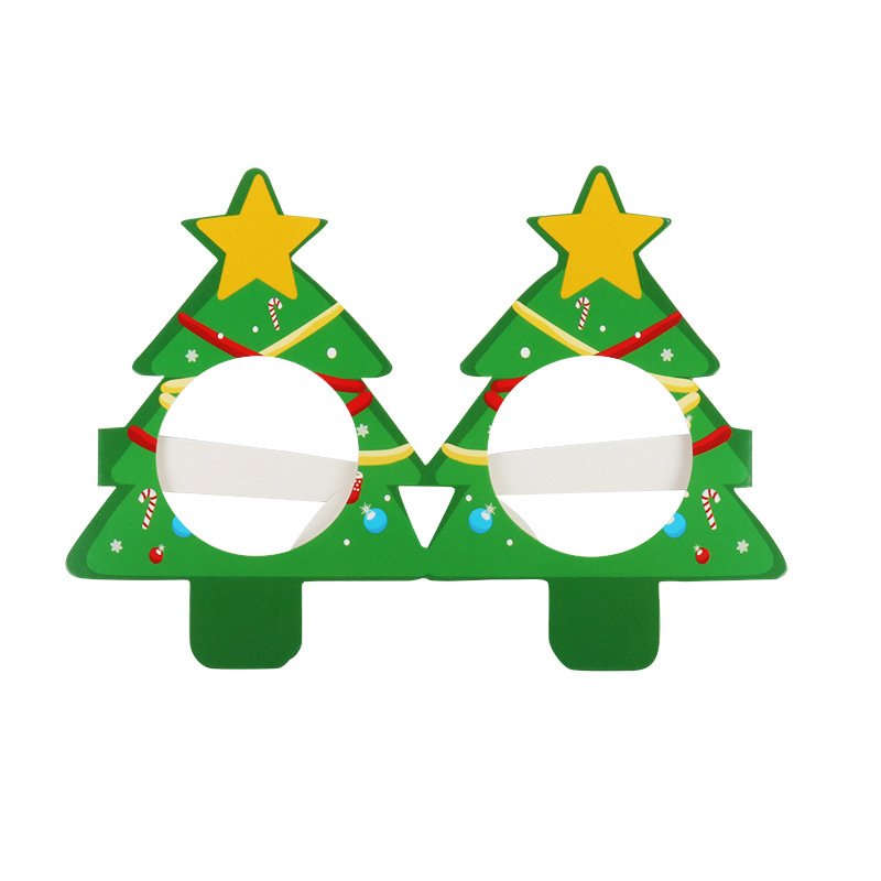 Factory Christmas party paper glasses frame Santa Claus Snowman costume party gift photo props - Image 3