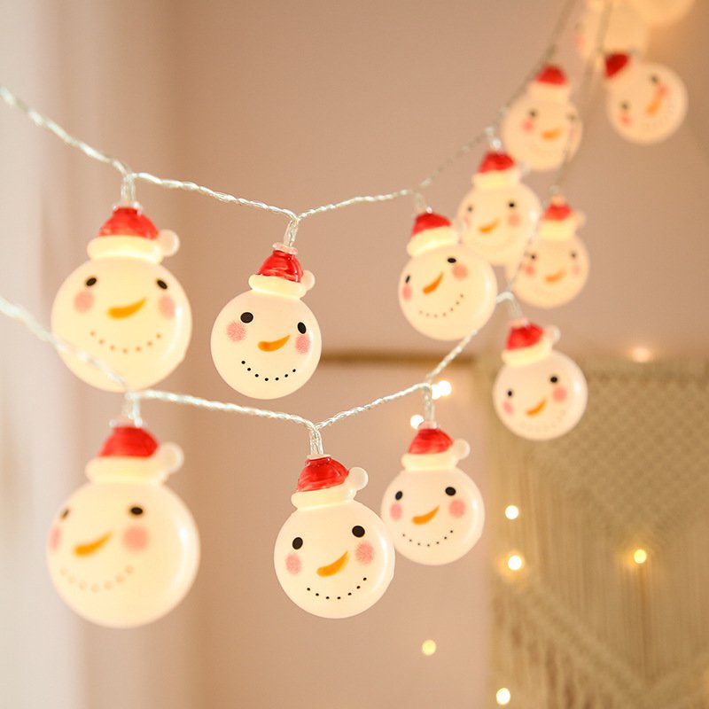 1.5meters LED Xmas Twinkle Lights Fairy String Lights Battery Operated Light String Candy Santa Christmas Tree Lights for Home Garden Indoor Outdoor Décor - Image 2