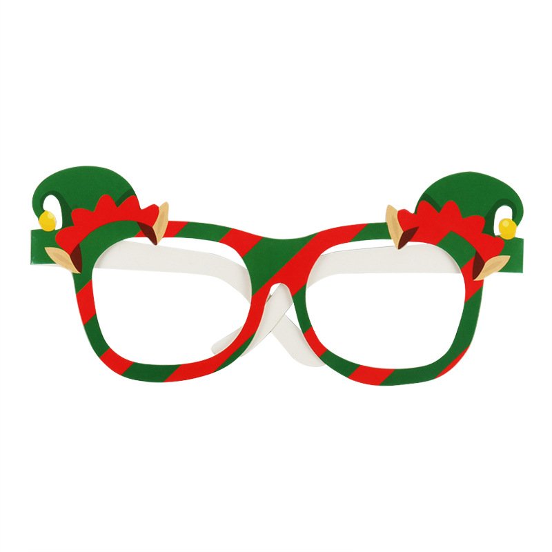 Factory Christmas party paper glasses frame Santa Claus Snowman costume party gift photo props - Image 4