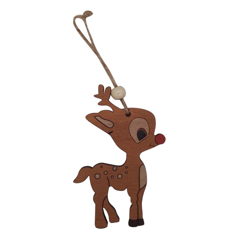 24 Pcs Christmas Tree Santa Ornaments Decorations, Joy Wooden Hanging Ornaments, Peppermint Xmas Hanging Sign with Ropes - Image 11