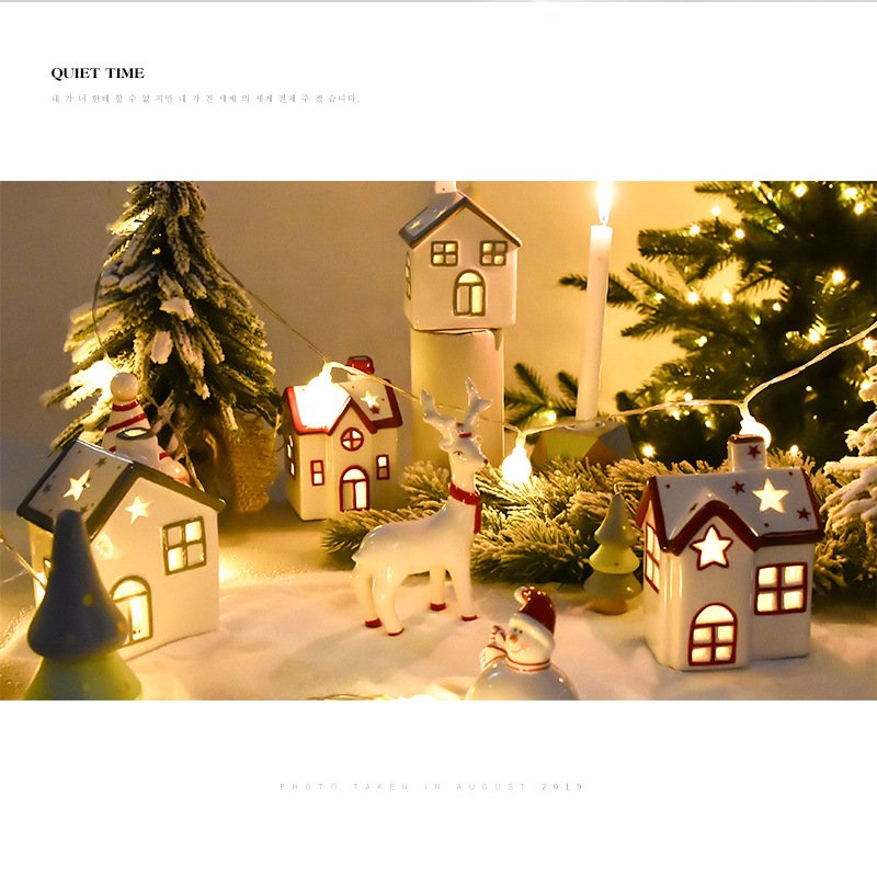 Christmas Ceramic Snow House - Image 3