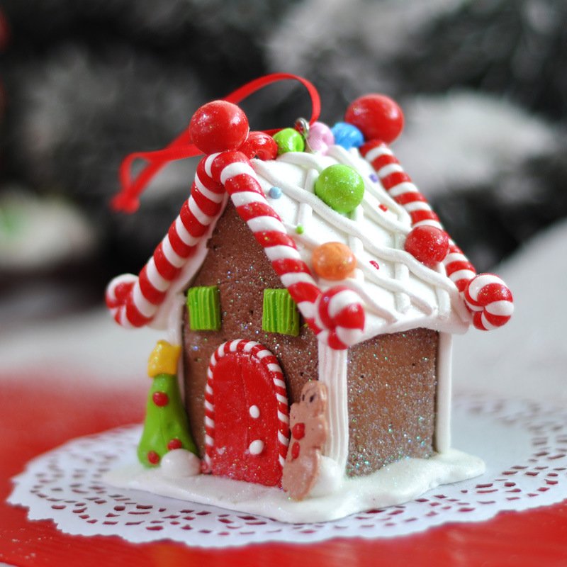 Christmas Ceramic Candy House - Image 2
