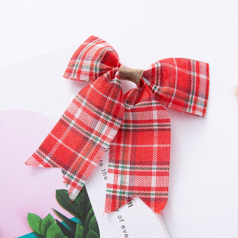 Christmas Check Pattern Bow - Image 4