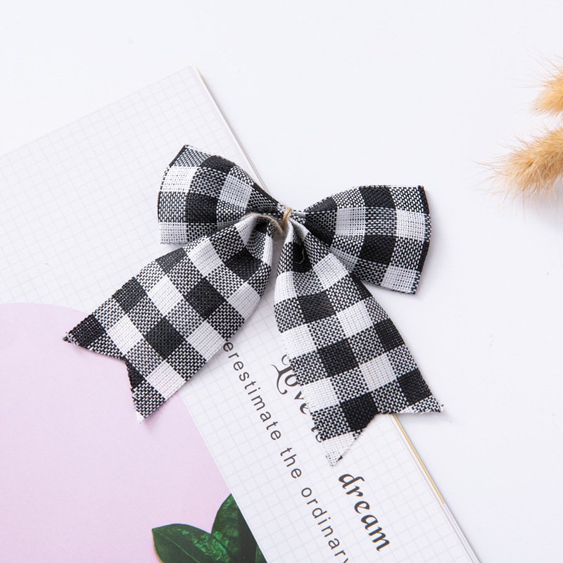 Christmas Check Pattern Bow - Image 7
